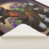 Kitsune en Columbine Flowers Sherpa Deken (3/4)