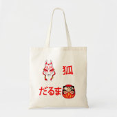 Kitsune et Daruma Tote Bag (Voorkant)