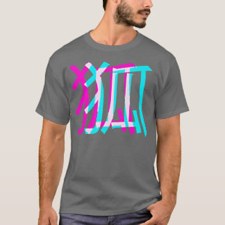 Kitsune Fo Japan Glitch Anime Esthetiek Vaporwa T-shirt