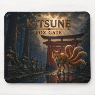 Kitsune Fox Gate Donkere Realisme Muismat