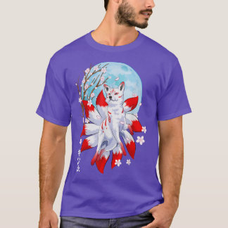 Kitsune Fox Japanese Nine Tailed Fox Magical Creat T-shirt