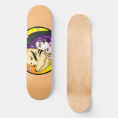 Kitsune Fox Mask Girl Persoonlijk Skateboard (Voorkant)