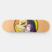 Kitsune Fox Mask Girl Persoonlijk Skateboard (Horizontaal)