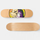 Kitsune Fox Mask Girl Persoonlijk Skateboard (Horizontaal)