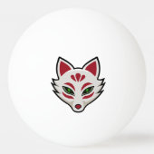 Kitsune Fox Mask Pingpongbal (Voorkant)