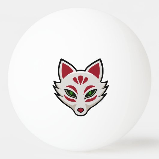 Kitsune Fox Mask Pingpongbal (Achterkant)
