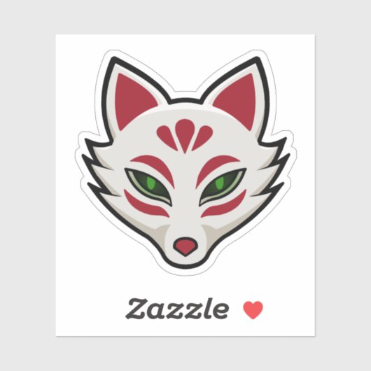 Kitsune Fox Mask Sticker (Vel)