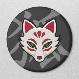 KITSUNE Fox Mask - Street Art Magneet