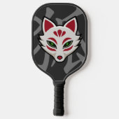 KITSUNE Fox Mask - Street Art Pickleball Paddle (Achterkant)