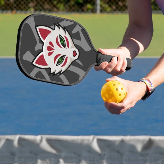 KITSUNE Fox Mask - Street Art Pickleball Paddle (Insitu)