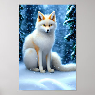 kitsune fox prachtige kunst poster
