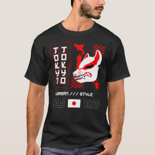 Kitsune Fox Tokio Stad T-shirt