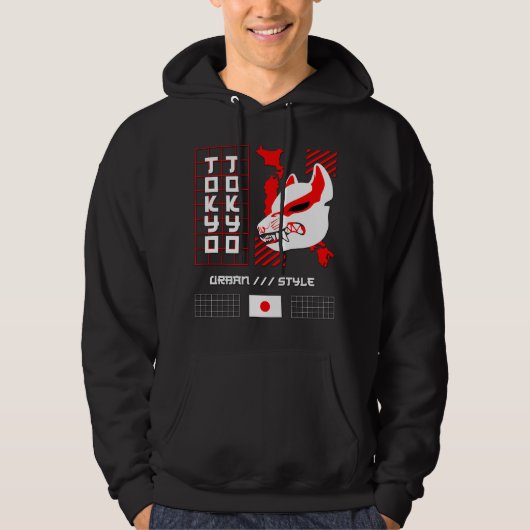 Kitsune Fox Tokyo City Hoodie (Voorkant)