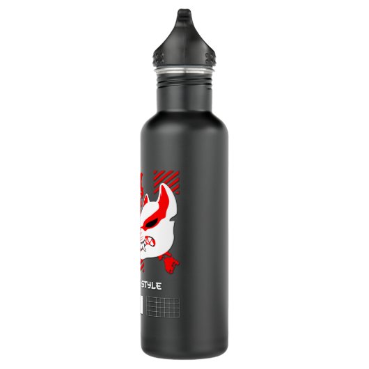 Kitsune Fox Tokyo City Waterfles (Rechts)