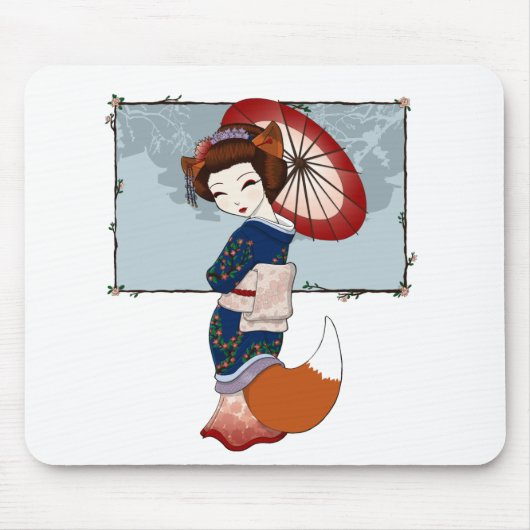 Kitsune Geisha Mousepad Muismat (Voorkant)