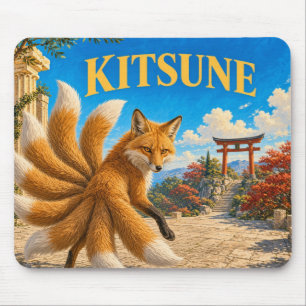 Kitsune, gotische fantasie monster muismat
