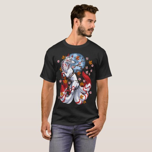 Kitsune Japanese Fox T-shirt (Voorkant volledig)