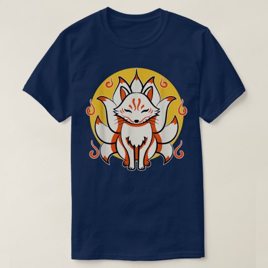 Kitsune Japanese Kami Inari Fox protector Tempel S T-shirt (Design voorkant)