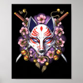 Kitsune Japans fox-masker Poster (Voorkant)