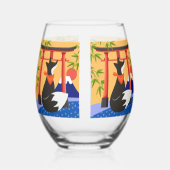 KITSUNE Japans Fox Stemless wijnglas Zonder Voet (Links)