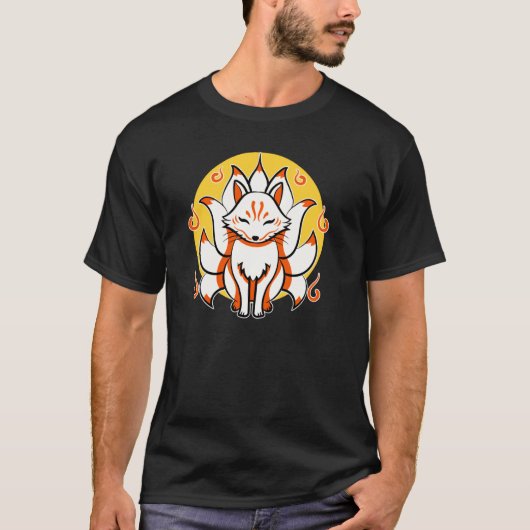 Kitsune Japans Kami Inari Fox Protector Tempel S T-shirt (Voorkant)