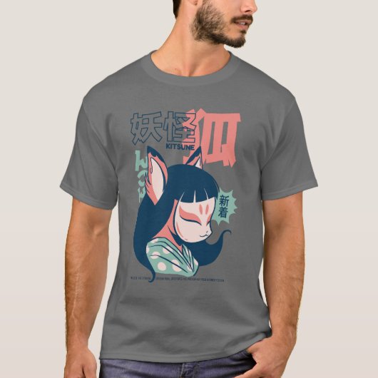 Kitsune Japans Yokai T-shirt (Voorkant)