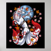 Kitsune Japanse Fox Poster (Voorkant)