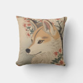 Kitsune & kersenbloesem kussen (Voorkant)