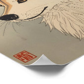 Kitsune & kersenbloesem poster (Hoek)
