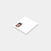 Kitsune Kokeshi Doll - Black Fox Geisha Girl Post-it® Notes (Schuin)