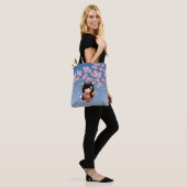 Kitsune Kokeshi Doll - Black Fox Geisha Girl Tote Bag (Op model)