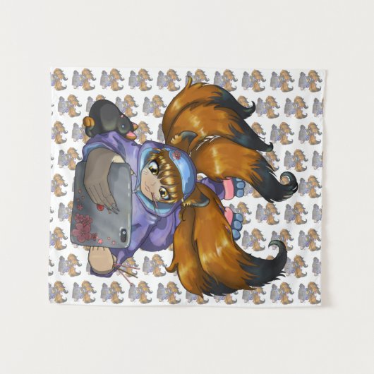 Kitsune Life Wandkleed (Voorkant (horizontaal))