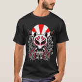 Kitsune Mask met gekruiste Katanas T-shirt (Voorkant)