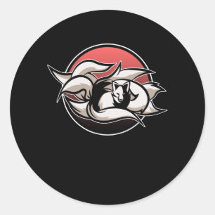 Kitsune Modern Kawaii Kami Japanse Fox Ronde Sticker