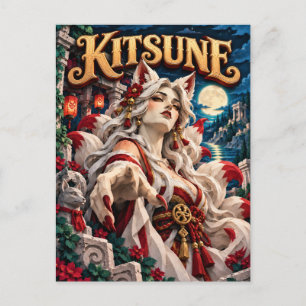 Kitsune, Papiergesneden Monster Briefkaart
