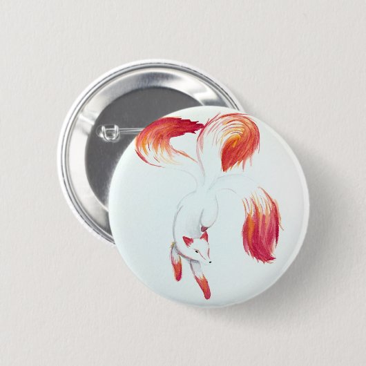Kitsune Ronde Button 5,7 Cm (Voorkant /achterkant)