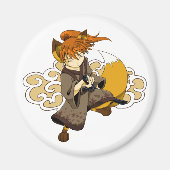 Kitsune Samurai Magnet (Voorkant)