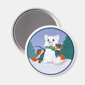 Kitsune Sneeuwdag Magneten (Voorkant / Achterkant)
