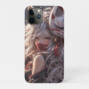 Kitsune Vossenmasker Samurai Meisje Japans Case-Mate iPhone Case