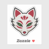 Kitsune Vossenmasker Sticker (Vel)