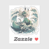 Kitsune Yokai Girl Sticker - Japanse Mythische Kun (Vel)