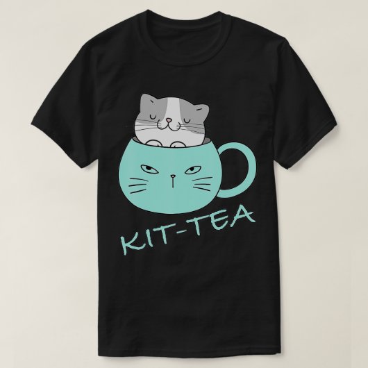 KitTea Cat Lover Cute en Funny Cat T-shirt (Design voorkant)