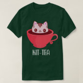 KitTea Cat Mok Kit Tea for Cat LoversKitTea Premiu T-shirt (Design voorkant)