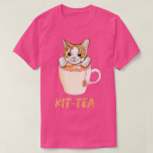 KitTea Drinker Cute Kat Teacup Kitten Funny Cat T-shirt (Design voorkant)