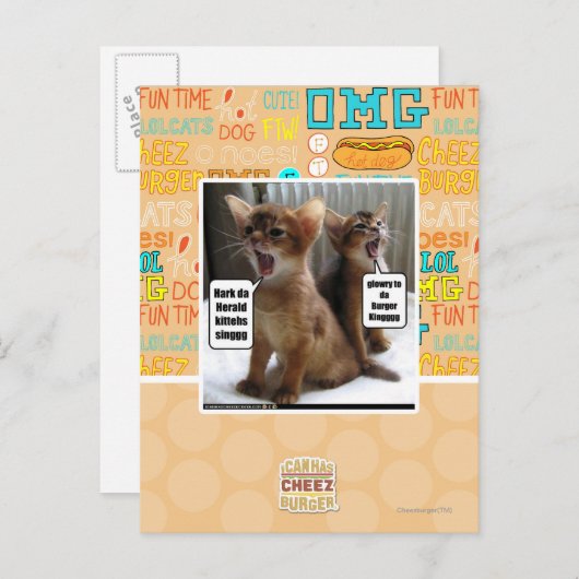 Kitteh carols briefkaart (Voorkant / Achterkant)