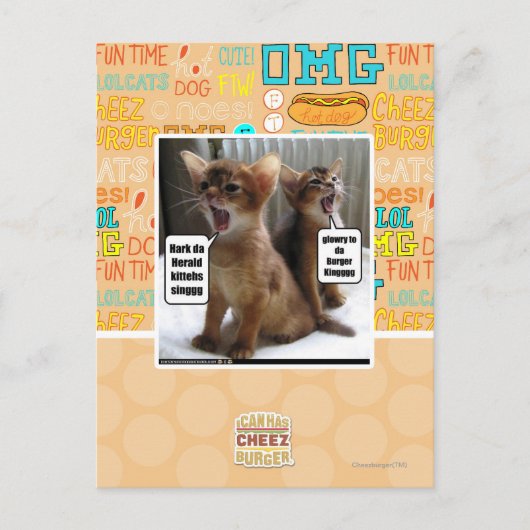 Kitteh carols briefkaart (Voorkant)