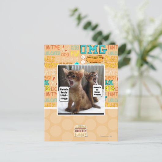 Kitteh carols briefkaart (Staand voorkant)