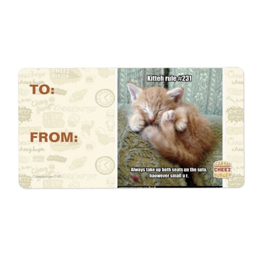 Kitteh regel #231 etiket (Voorkant)