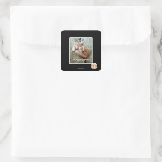 Kitteh regel #231 vierkante sticker (Tas)