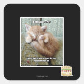 Kitteh regel #231 vierkante sticker (Voorkant)